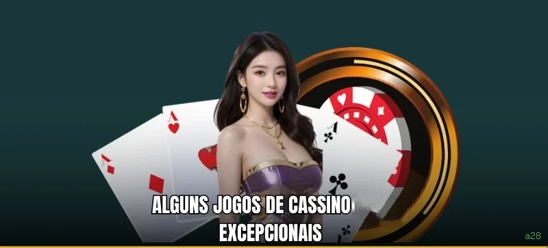 Imagem promocional do cassino online da a28 mostrando jogos ao vivo